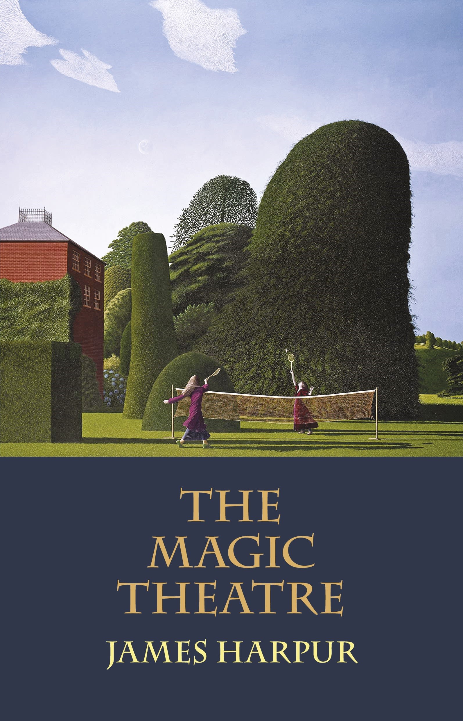 Cover of The Magic Theatre by James Harpur featuring the painting The Badminton Game by David Inshaw
