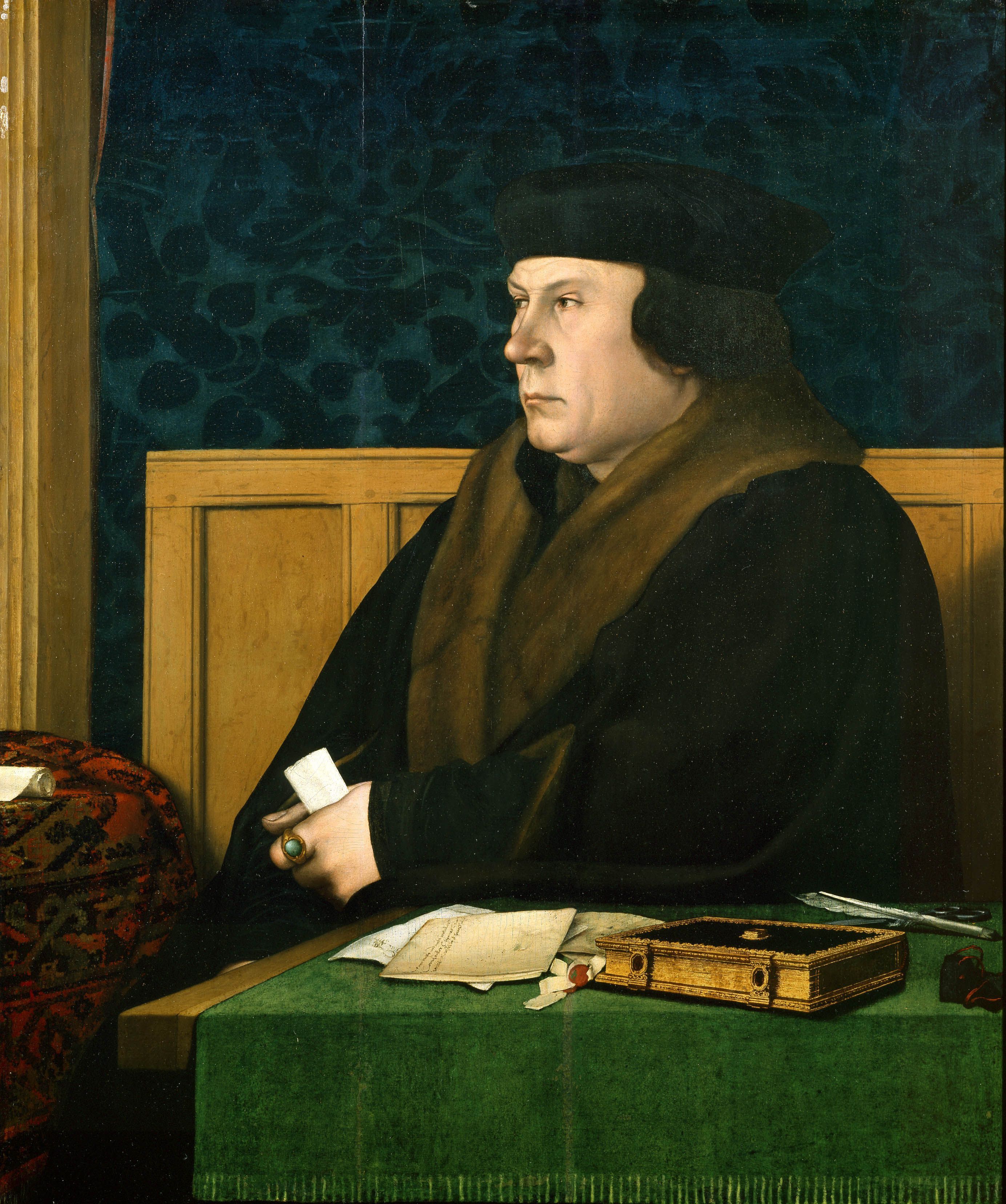 Portrait of Thomas Cromwell by Hans Holbein the Younger. 